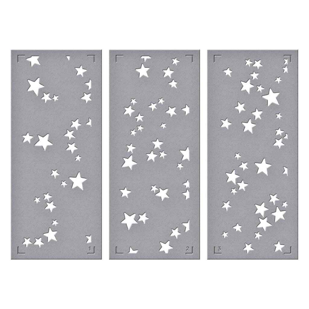 Spellbinders Starry Night 3D Emboss and Cut Folder and Stencil Set bd-0945 big templates