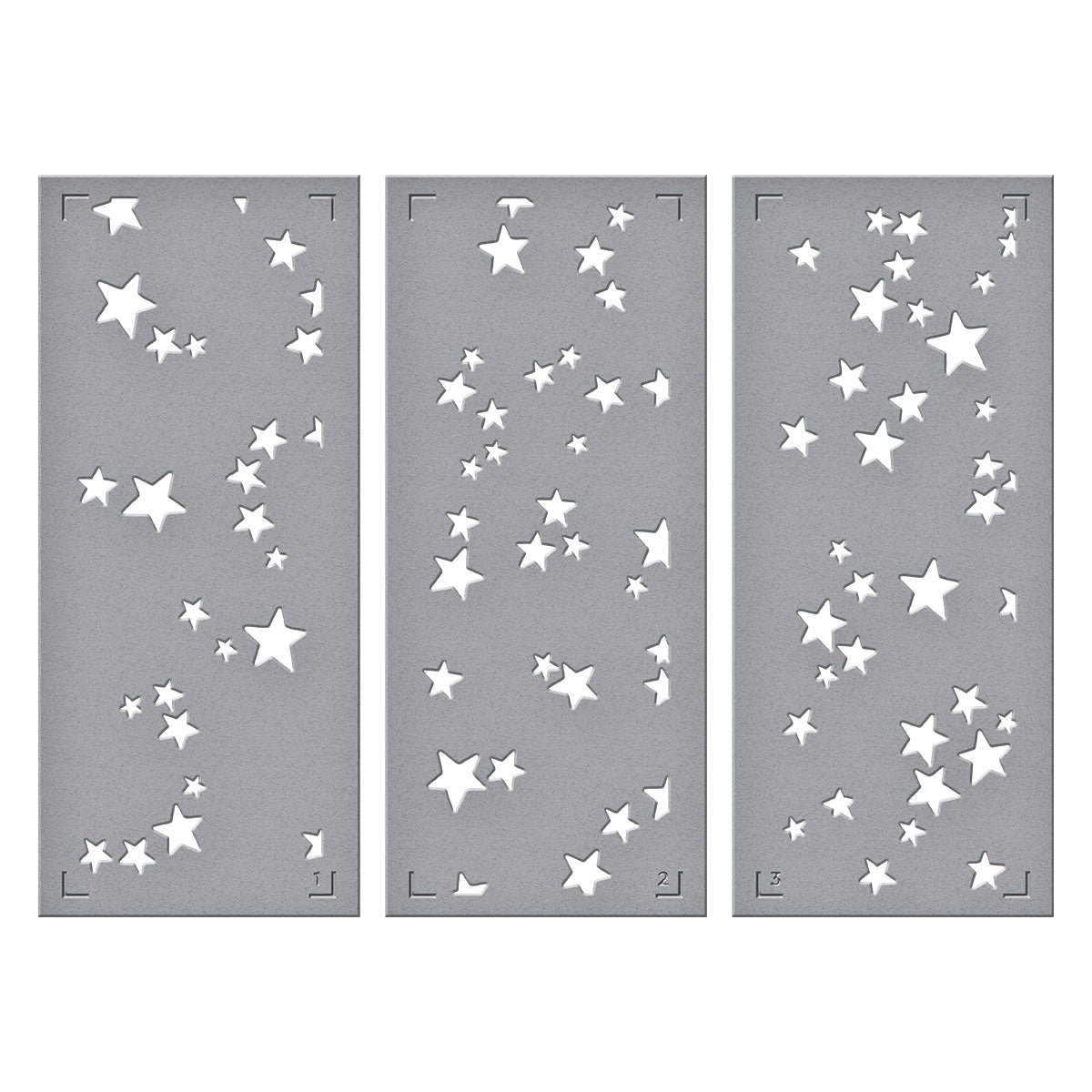 Spellbinders Starry Night 3D Emboss and Cut Folder and Stencil Set bd-0945 big templates