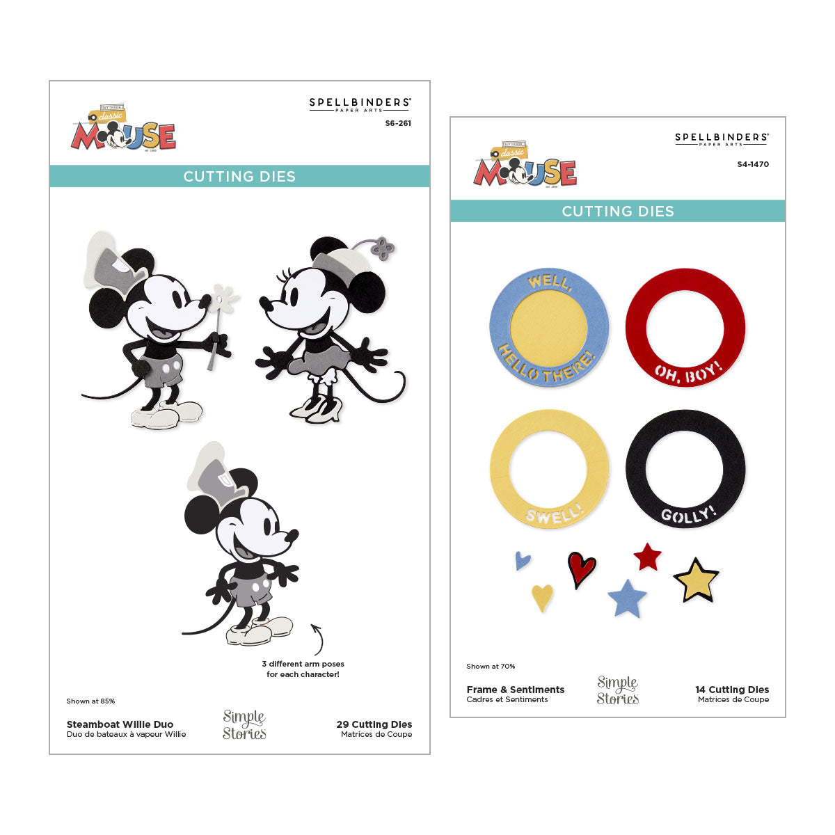 Spellbinders Steamboat Willie Duo and Frames Die Bundle