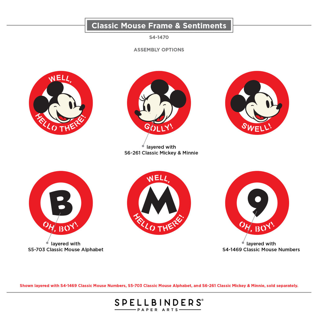 Spellbinders Steamboat Willie Duo and Frames Die Bundle assembly frame