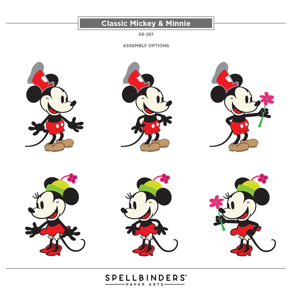 Spellbinders Steamboat Willie Duo and Frames Die Bundle assembly mice