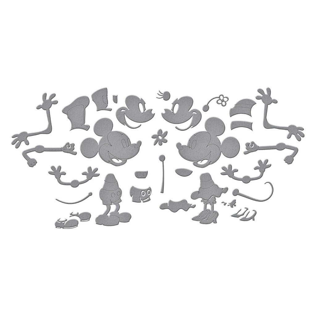 Spellbinders Steamboat Willie Duo and Frames Die Bundle parts