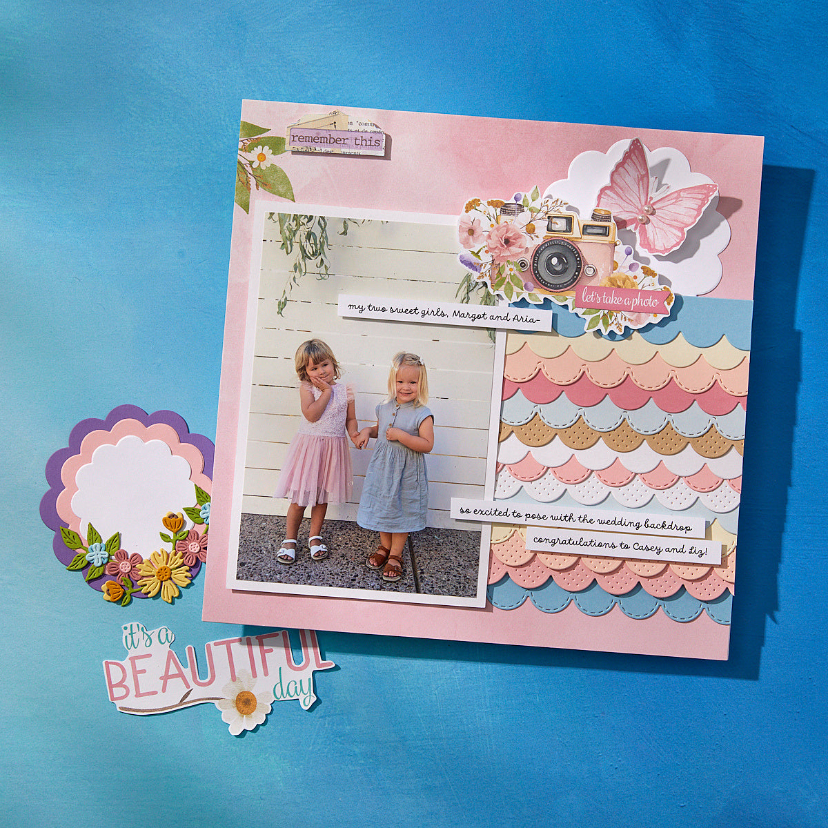Spellbinders Stitch and Dots Scallop Borders Etched Dies Simple Stories s3-536 remember