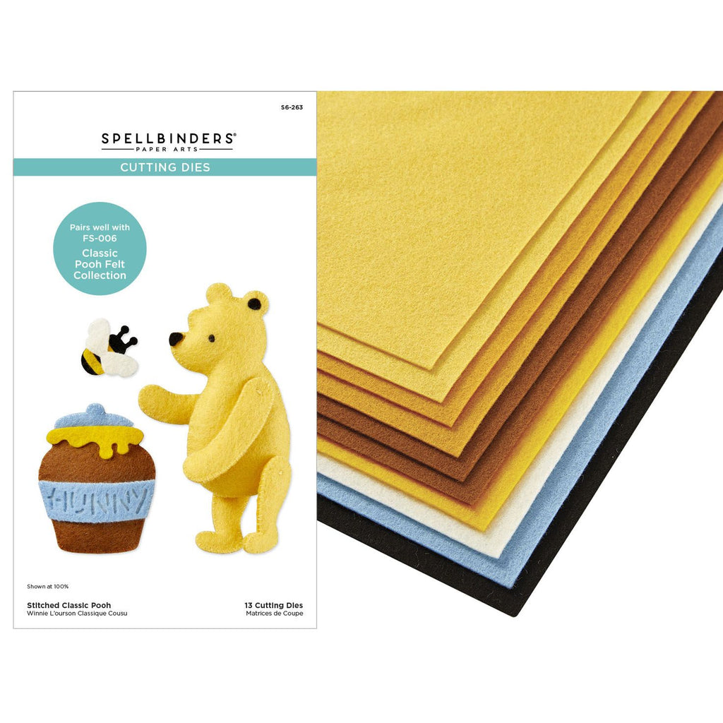 Spellbinders Stitched Classic Pooh Dies and Felt Bundle