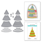 Spellbinders Stitched Holiday Tree Etched Dies s4-1367*