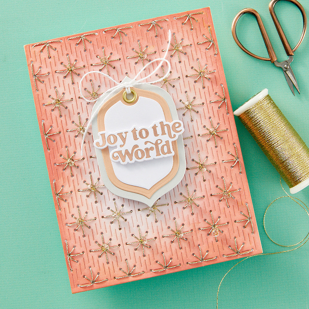 Spellbinders Stitched Starfilled Background Etched Dies s5-643*