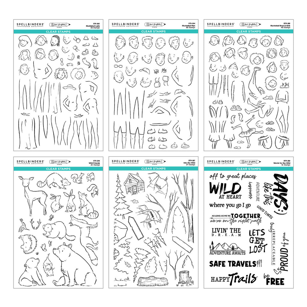 Spellbinders Storybook Illustrations Clear Stamp Bundle