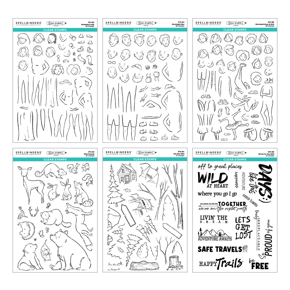 Spellbinders Storybook Illustrations Clear Stamp Bundle