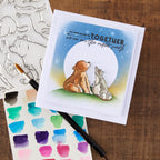 Spellbinders Storybook Illustrations Clear Stamp Bundle card bear and racoon livin the dream