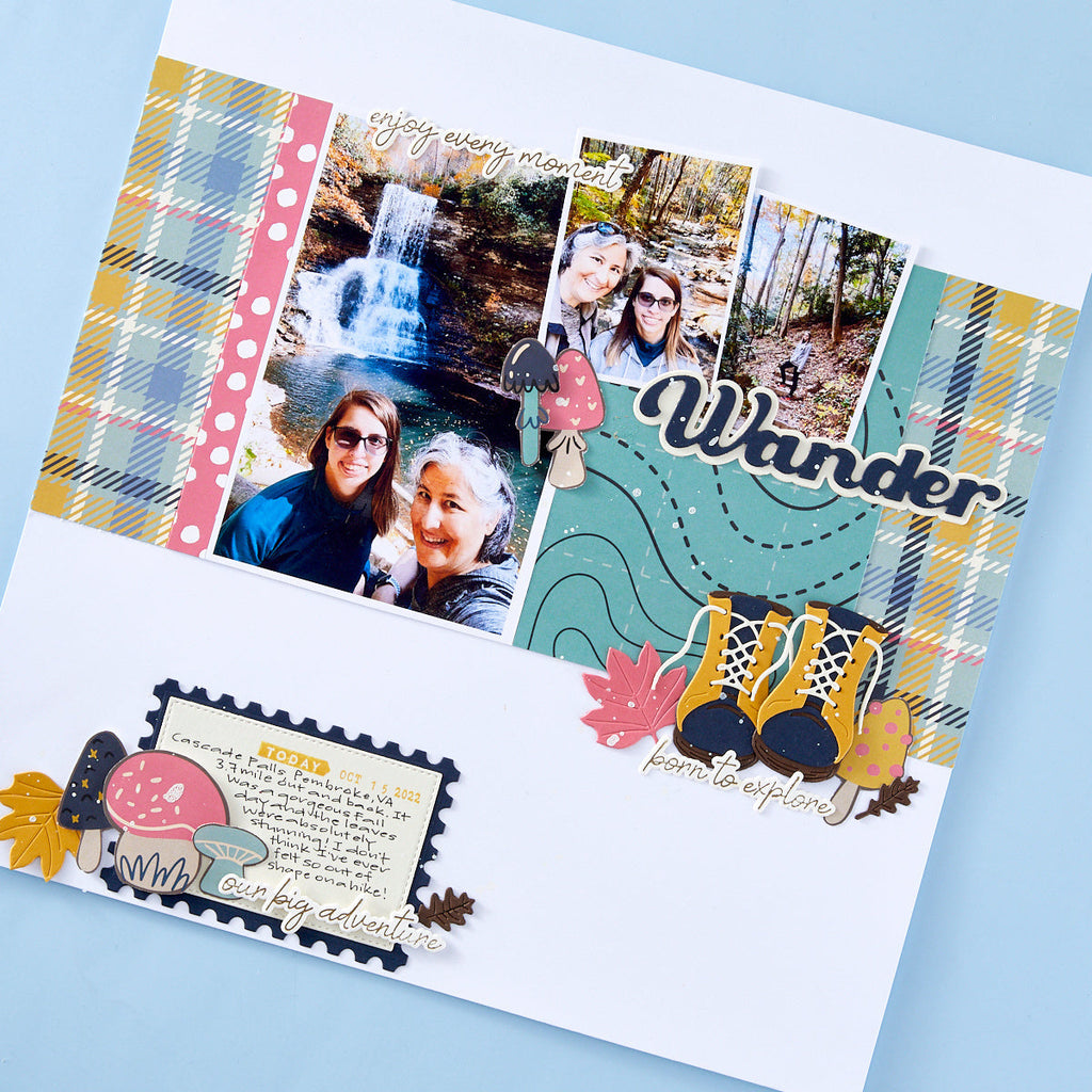 Spellbinders Storytelling Adventure Prints 12x12 Paper scsp-011 wander