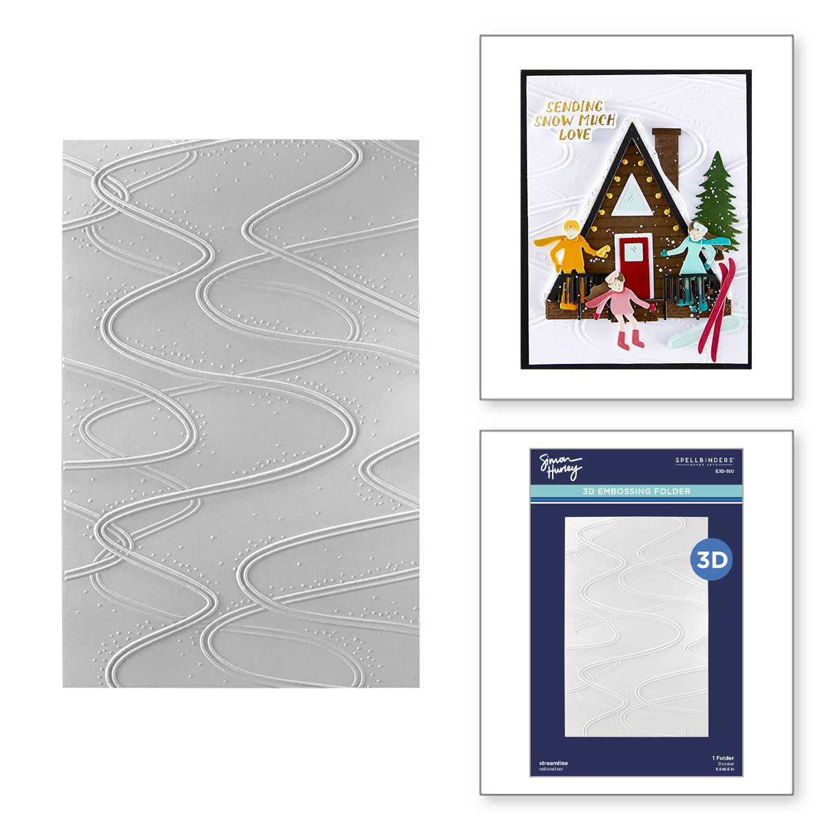 Spellbinders Streamline 3D Embossing Folder e3d-160