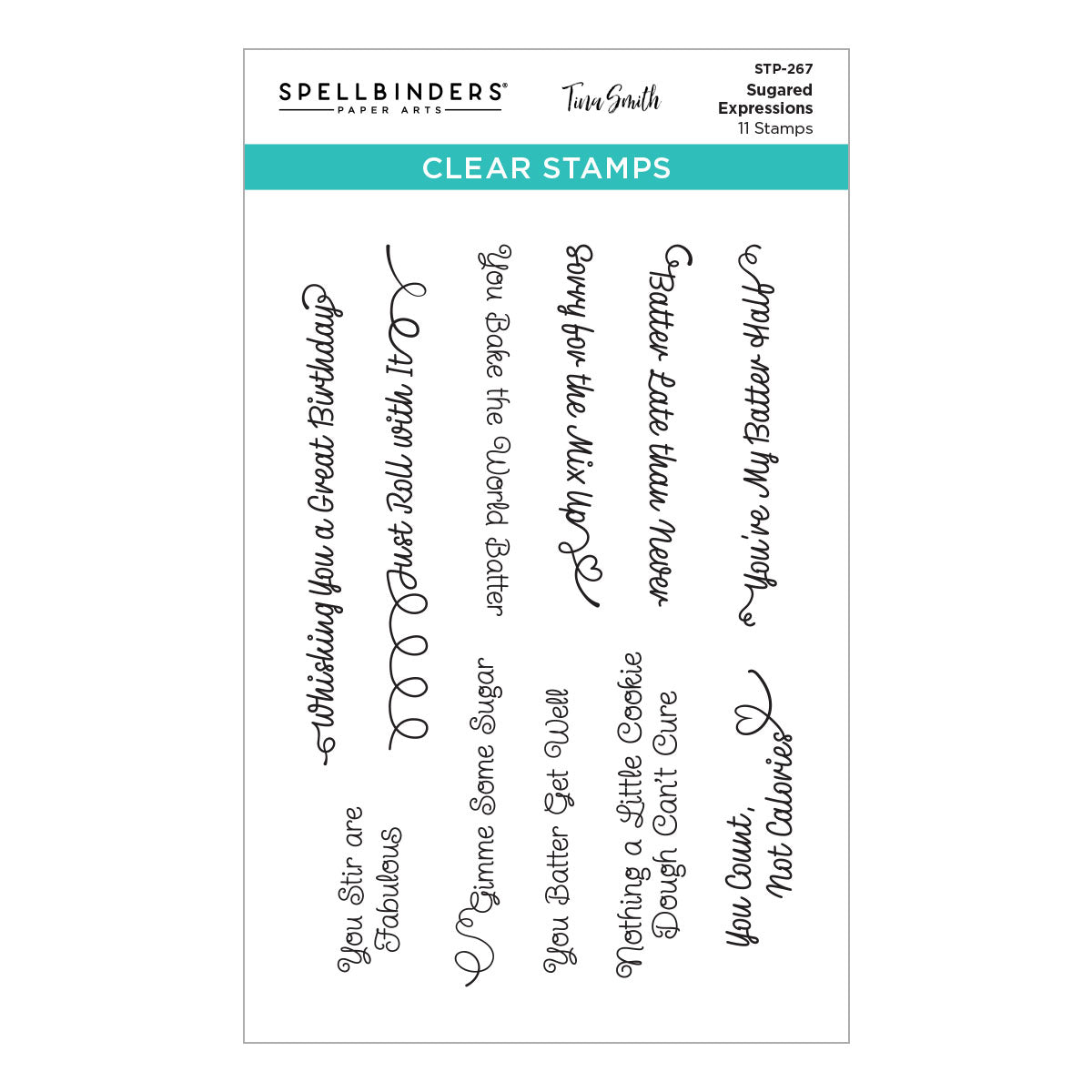 Spellbinders Sugared Expressions Clear Stamp Set stp-267