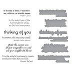 Spellbinders Summer Solstice Garden Sentiments BetterPress Plate and Die Set bp-297 plates