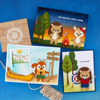 Spellbinders Summertime Sentiments Clear Stamp Set stp-269 camping