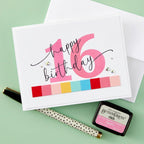 Spellbinders Sweeping Celebration Sentiments Press Plates bp-267 16 birthday