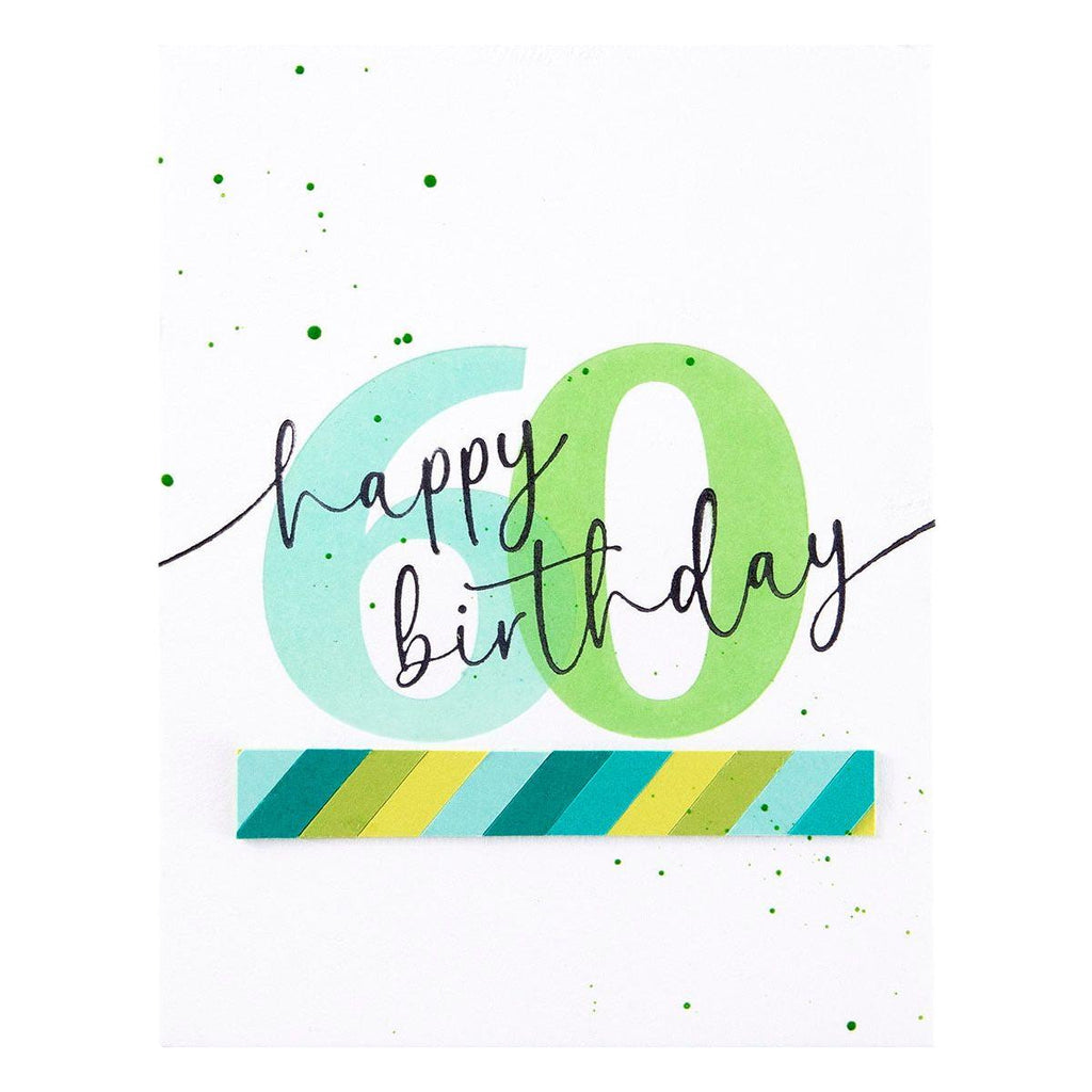Spellbinders Sweeping Celebration Sentiments Press Plates bp-267 birthday