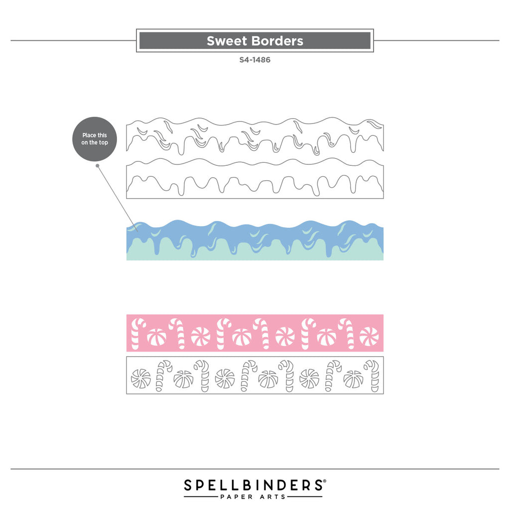 Spellbinders Sweet Borders Etched Dies by Stamperia s4-1486 border