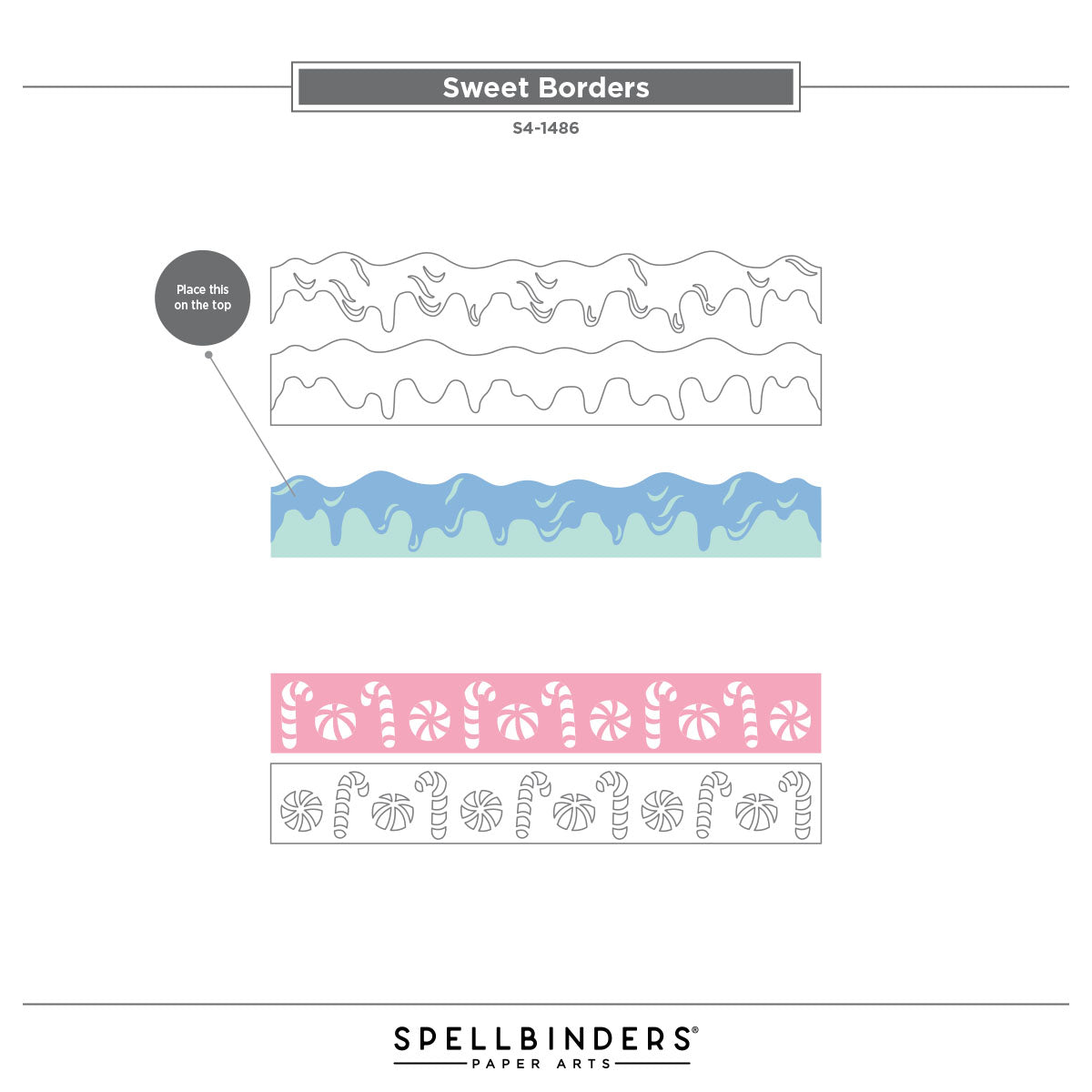 Spellbinders Sweet Borders Etched Dies by Stamperia s4-1486 border