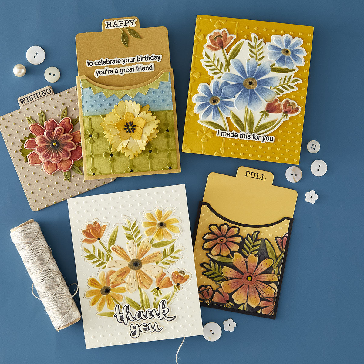 Spellbinders Tabbed In and Out Sentiments and Envelope Add Ons Stamp and Die Bundle great friend
