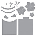 Spellbinders Tabbed In and Out Sentiments and Envelope Add Ons Stamp and Die Bundle s6-260