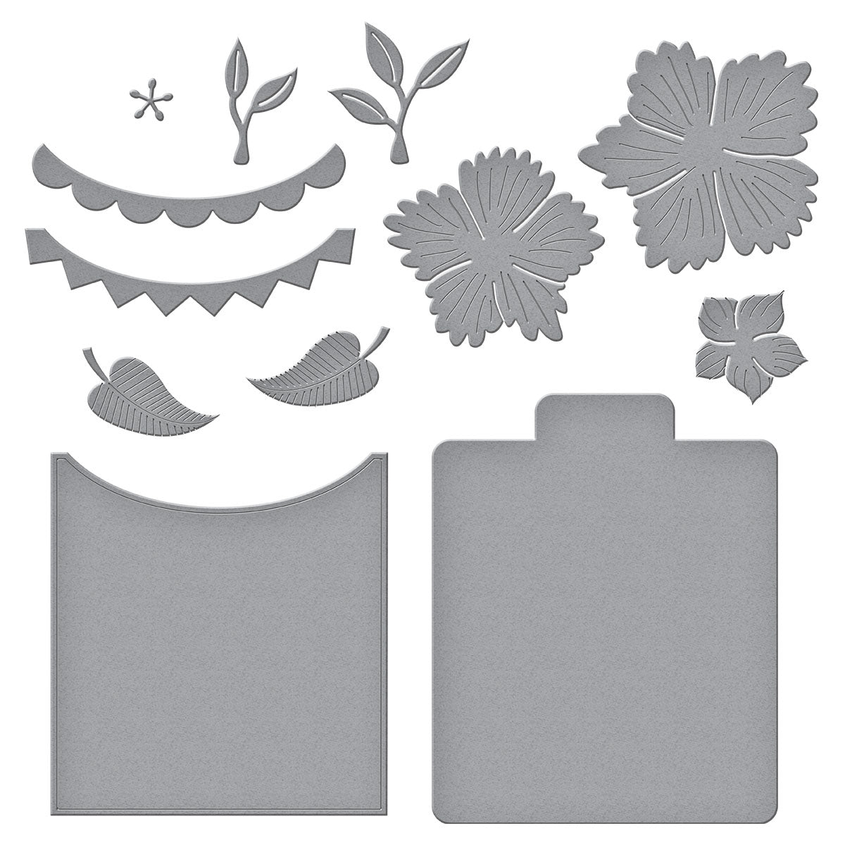 Spellbinders Tabbed In and Out Sentiments and Envelope Add Ons Stamp and Die Bundle s6-260