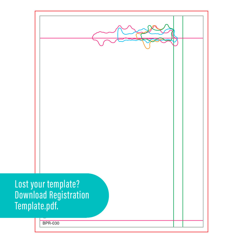 Spellbinders Take Note Registration Press Plates bpr-030 template