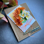 Spellbinders Tassel Flower and Ladybugs Etched Dies s4-1482 orange flowers orange bow
