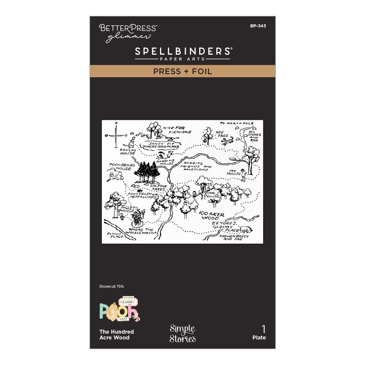 Spellbinders The Hundred Acre Wood Press and Foil Plate bp-343
