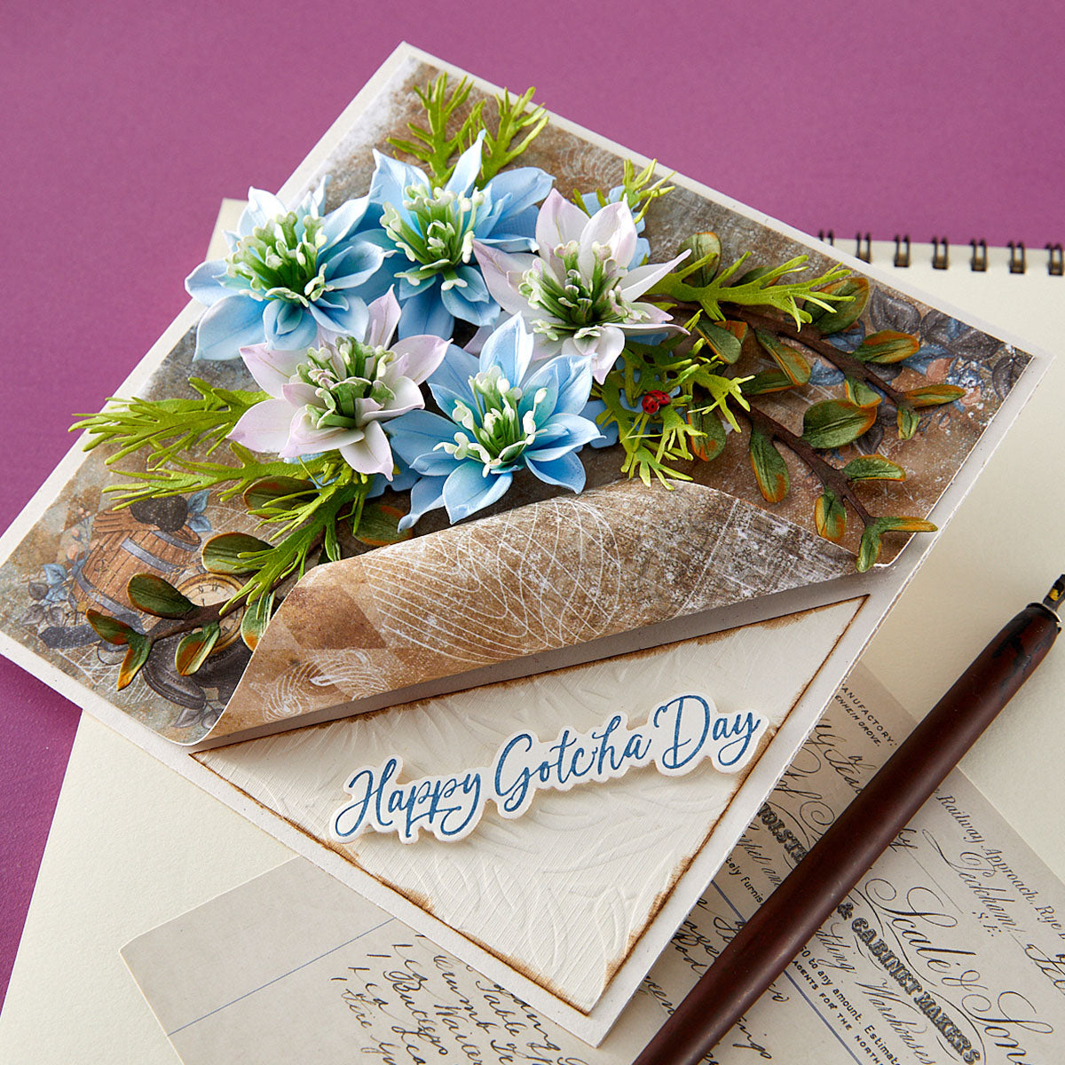 Spellbinders The Poet's Garden Sentiments Press and Foil Plate and Die Set bp-325 gotcha