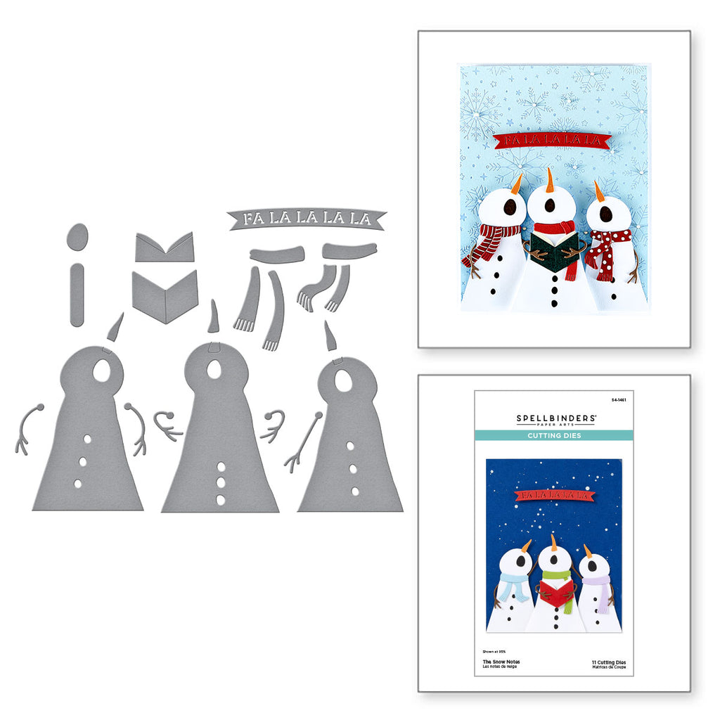 Spellbinders The Snow Notes Etched Dies s4-1461