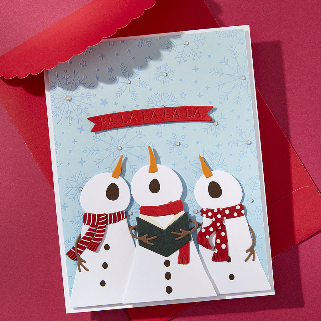 Spellbinders The Snow Notes Etched Dies s4-1461 snowflakes