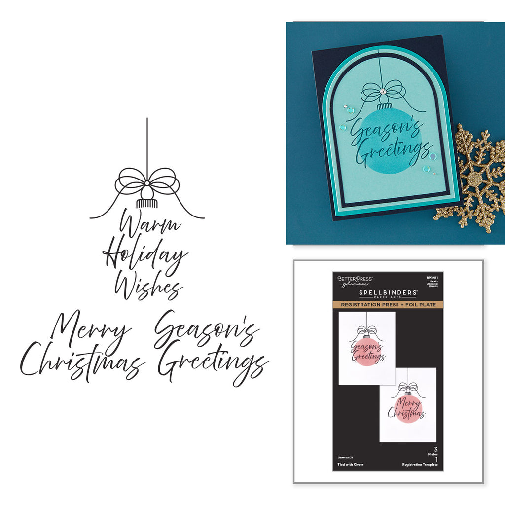 Spellbinders Tied with Cheer Registration Press and Foil Plates bpr-051