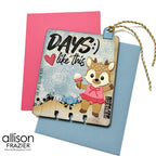 Spellbinders Torn Edges CardLab Etched Dies s7-296 blue bird deer pink dress perfect card allison frazier