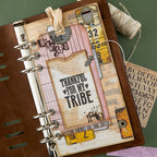 Spellbinders Torn Edges CardLab Etched Dies s7-296 tag with ribbon thankful for my tribe tag