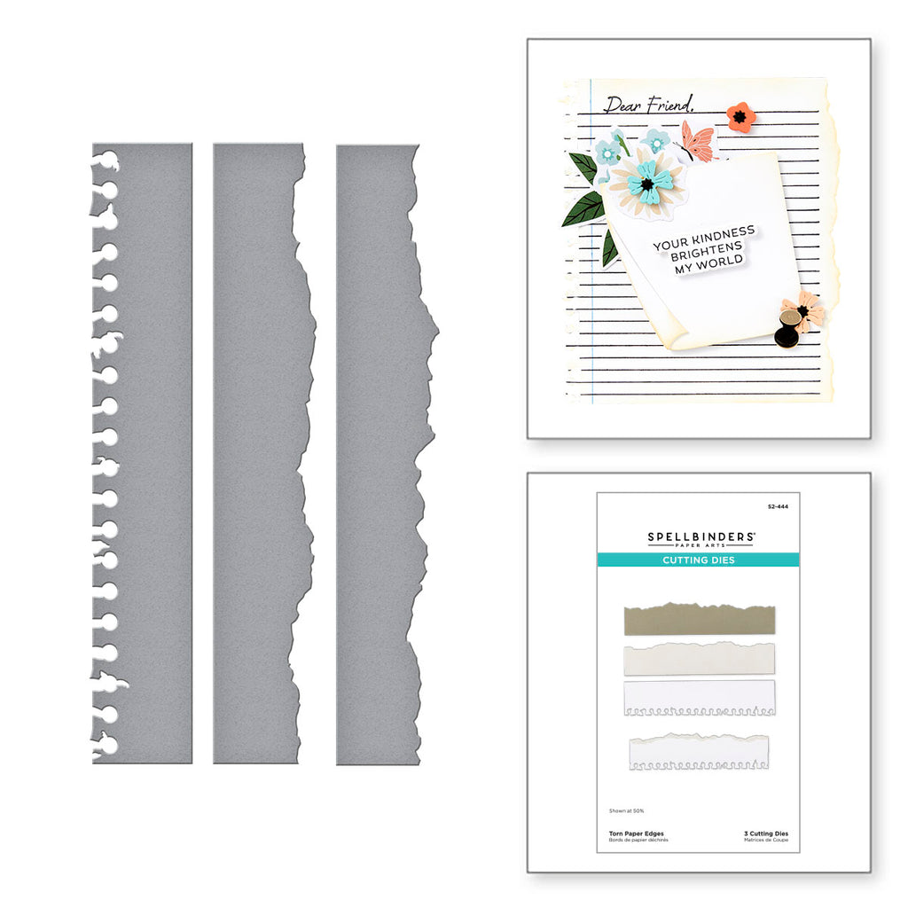 Spellbinders Torn Paper Edges Etched Dies s2-444