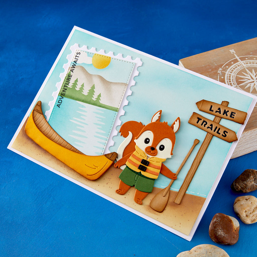 Spellbinders Trails End Etched Dies s5-739 lake