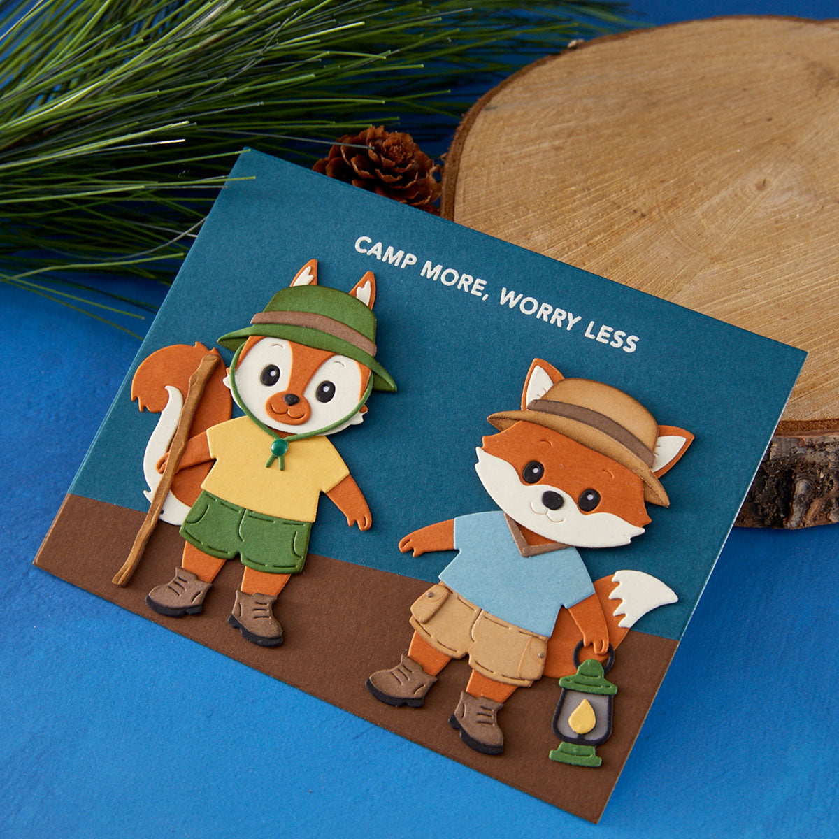 Spellbinders Trailside Trio Etched Dies s4-1503 camp more