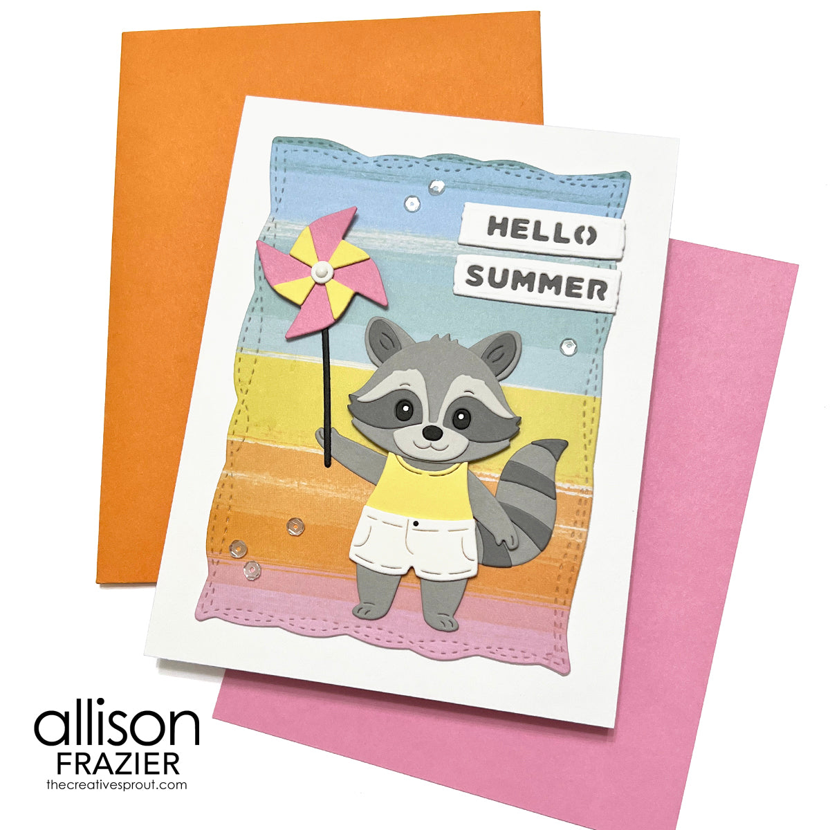 Spellbinders Trailside Trio Etched Dies s4-1503 hello summer