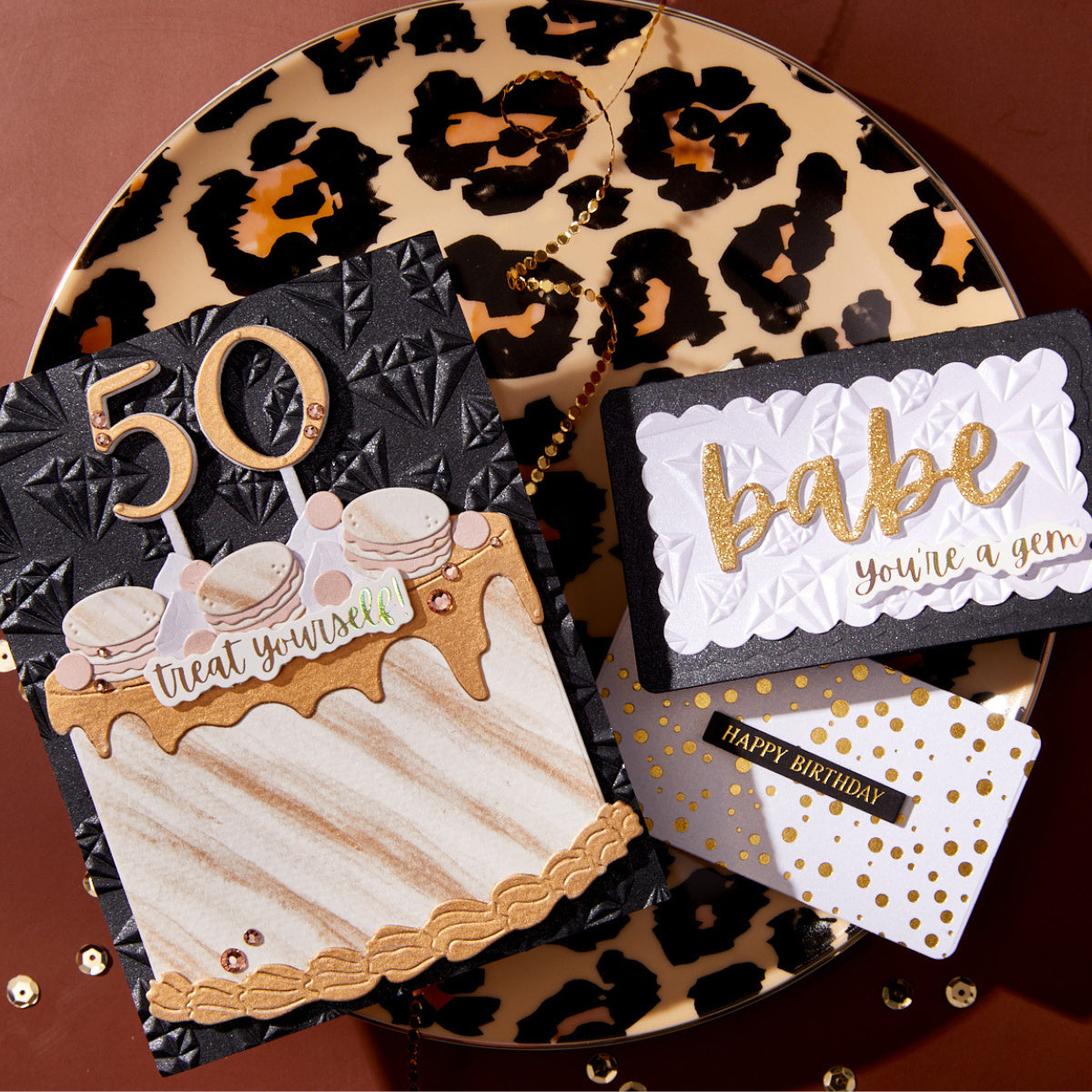 Spellbinders Treat Yourself Gift Card Holder Etched Dies s5-672 babe