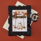 Spellbinders Tricks and Treats Rub-On Sheets scsr-015 ghost sitting on swing stay spooky friend
