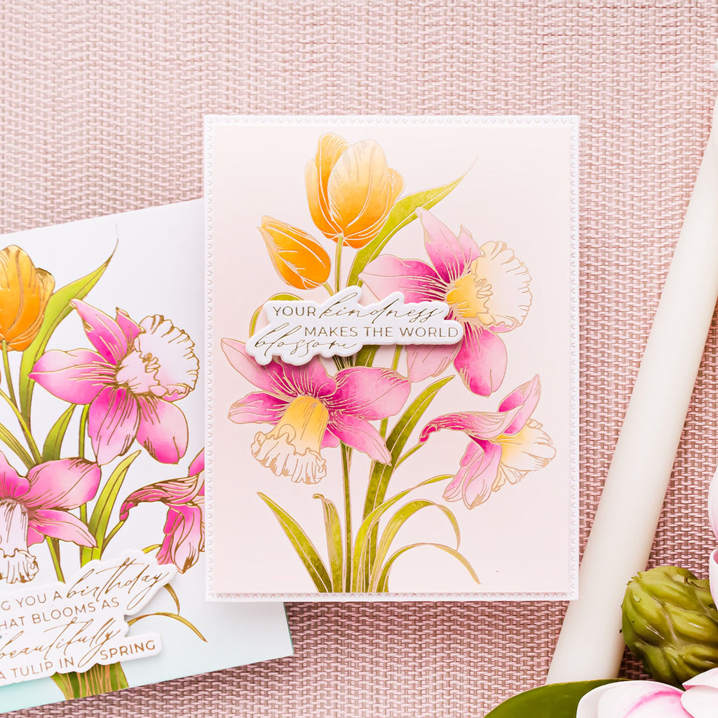 Spellbinders Tulips and Daffodils Press and Foil Plate and Stencil Set bd-1072 kindness