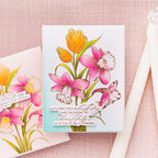 Spellbinders Tulips and Daffodils Press and Foil Plate and Stencil Set bd-1072 spring