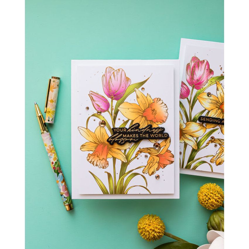 Spellbinders Tulips and Daffodils Press and Foil Plate bp-359 blossom