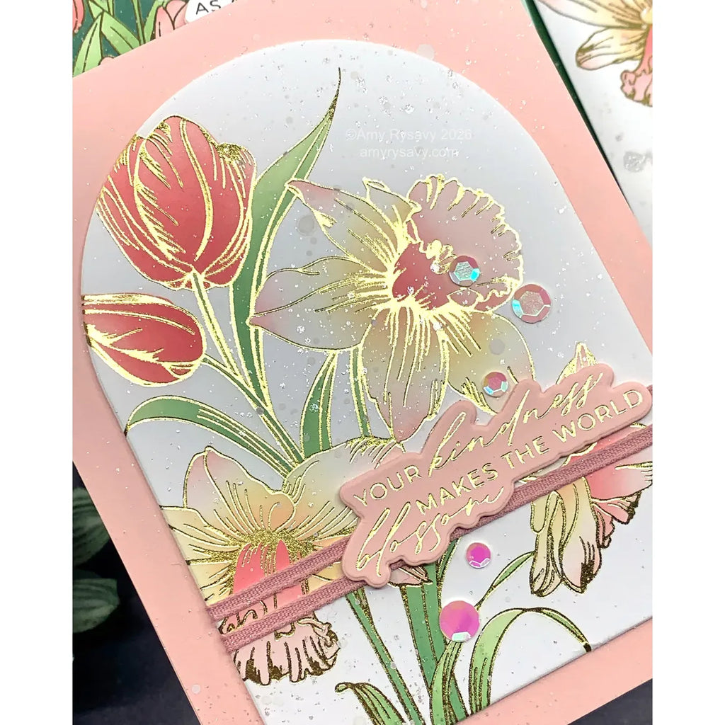 Spellbinders Tulips and Daffodils Press and Foil Plate bp-359 kindness | color-code:ALT03