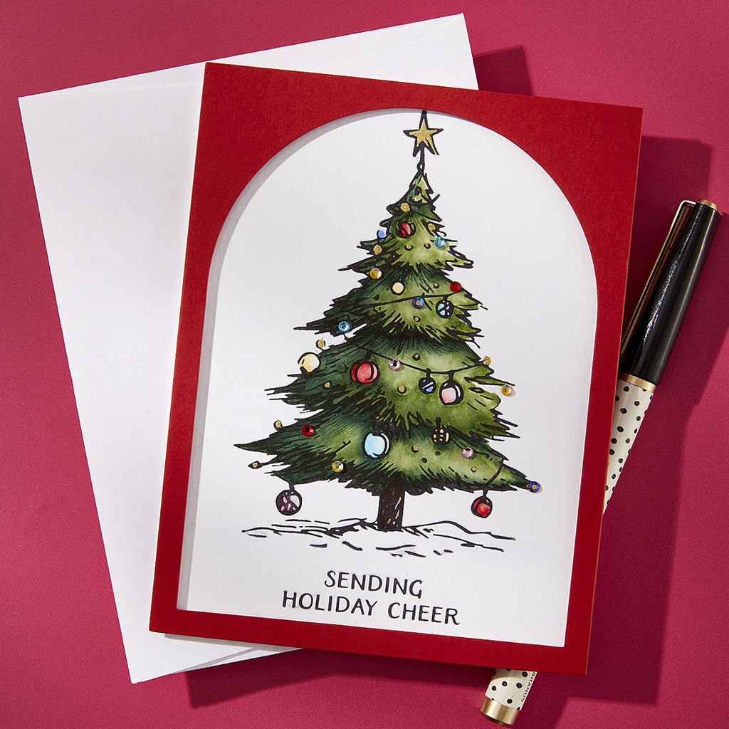 Spellbinders Twinkle Bright Tree Registration BetterPress Plates bpr-033 holiday cheer