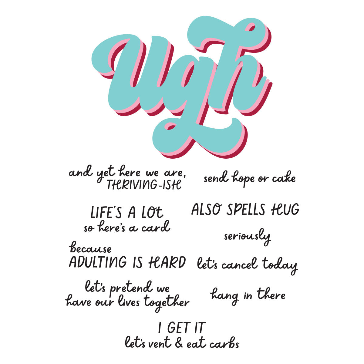 Spellbinders Ugh Clear Stamp and Die Set sds-218 phrase