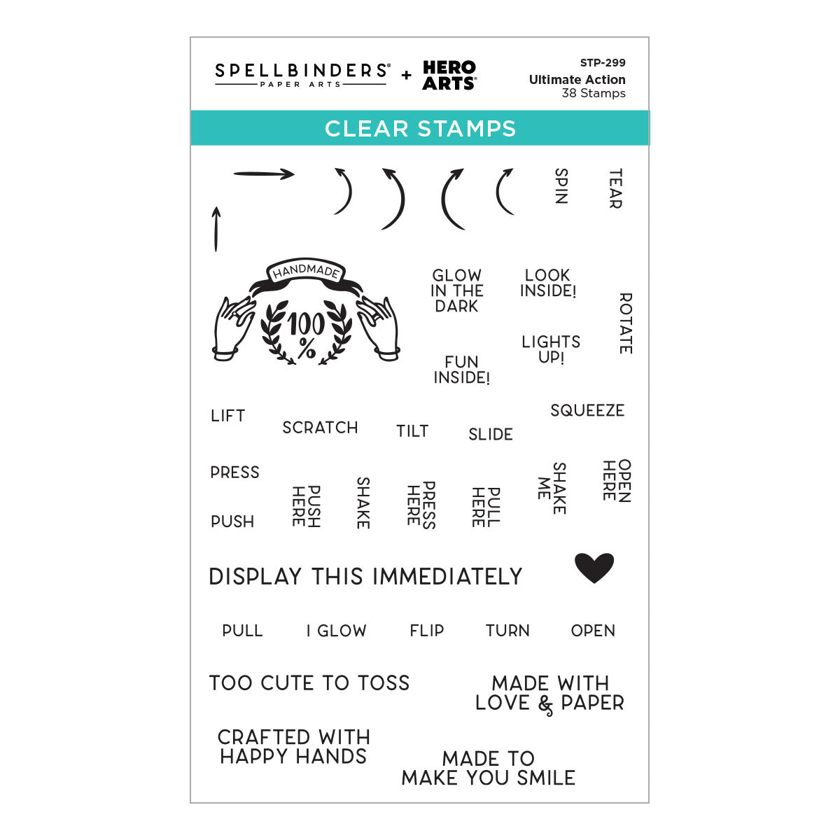 Spellbinders Ultimate Action Clear Stamp Set stp-299