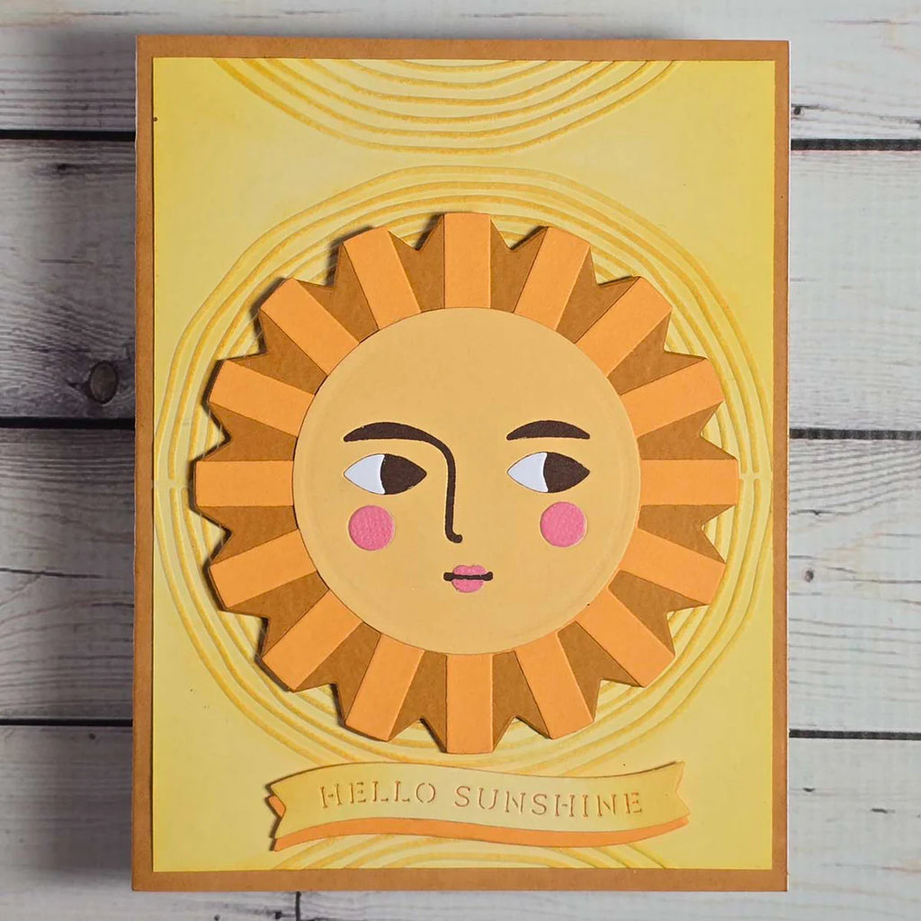 Spellbinders Under the Sun Etched Dies s5-690 hello sunshine