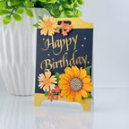 Spellbinders Upright Italic Happy Birthday Press and Foil Plate bp-357 sunflower