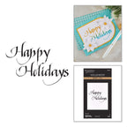 Spellbinders Upright Italic Happy Holidays Press and Foil Plate bp-372